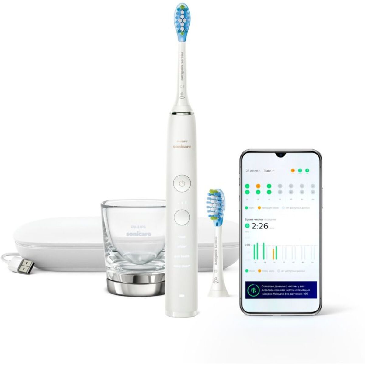 Brosse à dents électrique PHILIPS Sonicare Diamondclean 9000 HX9913/17