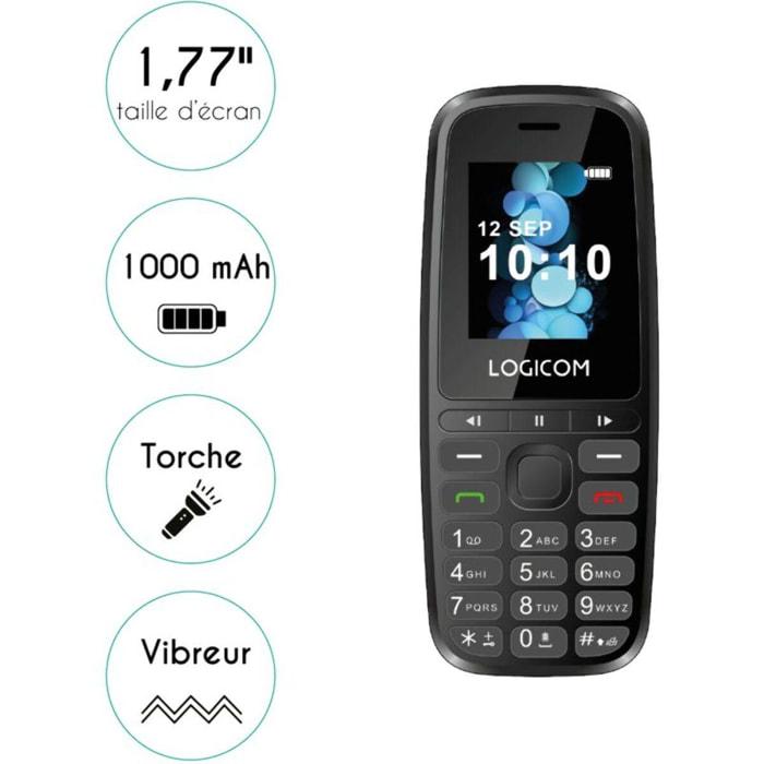 Téléphone portable LOGICOM Posh 402 Noir 4G