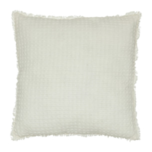 Coussin nid d'abeille - Ivoire