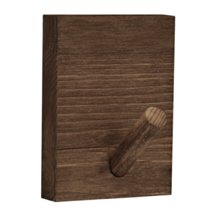 Cintre mural en bois massif ton noyer 8x6cm Hauteur: 8 Longueur: 6 Largeur: 1.4