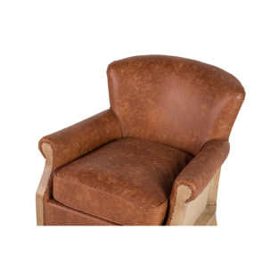 Butaca Madera Fresno Marron 76x81x78 Cm