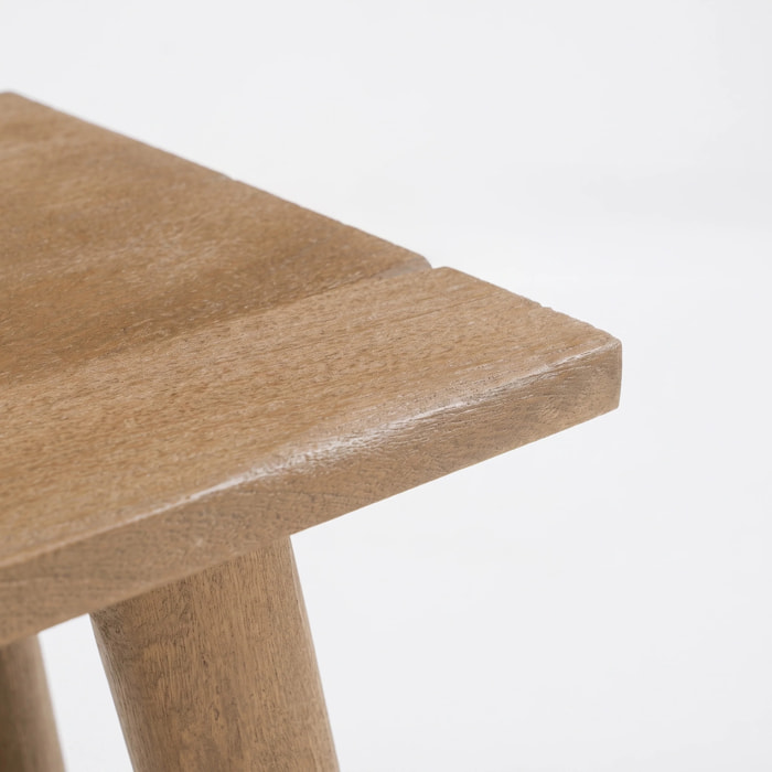 Tabouret marron en bois de manguier 46 cm - Toxis