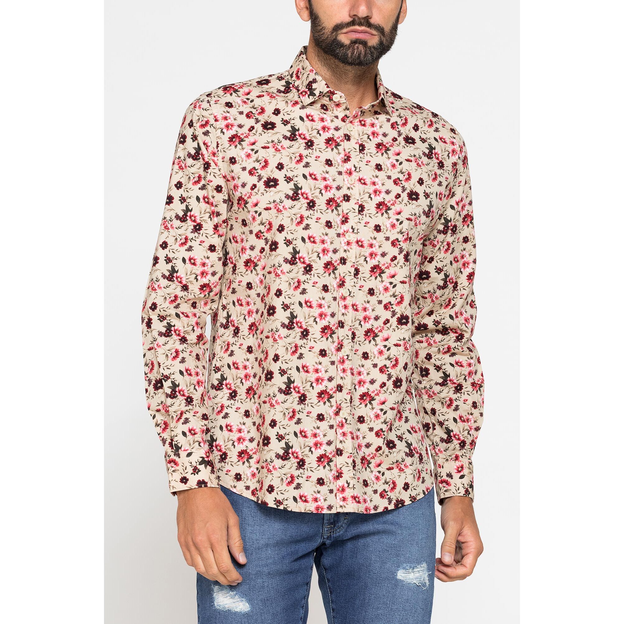 CAMICIA SLIM FIT IN POPELINE STRETCH