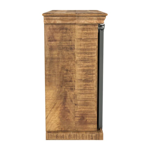 Petit buffet en bois et métal 1 porte 3 tiroirs - Tabuk