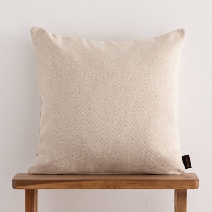 Housse de coussin jacquard 50x50 cm Cascai Crème
