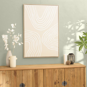HOMER - Décoration murale A - 83x123cm lignes abstraites, cadre naturel