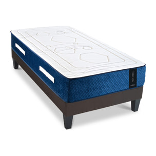 Ensemble Matelas Hybride Dolce Vita & Sommier Tissu, Ressorts Ensachés & Mémoire de Forme, 28 cm, Soutien Ferme