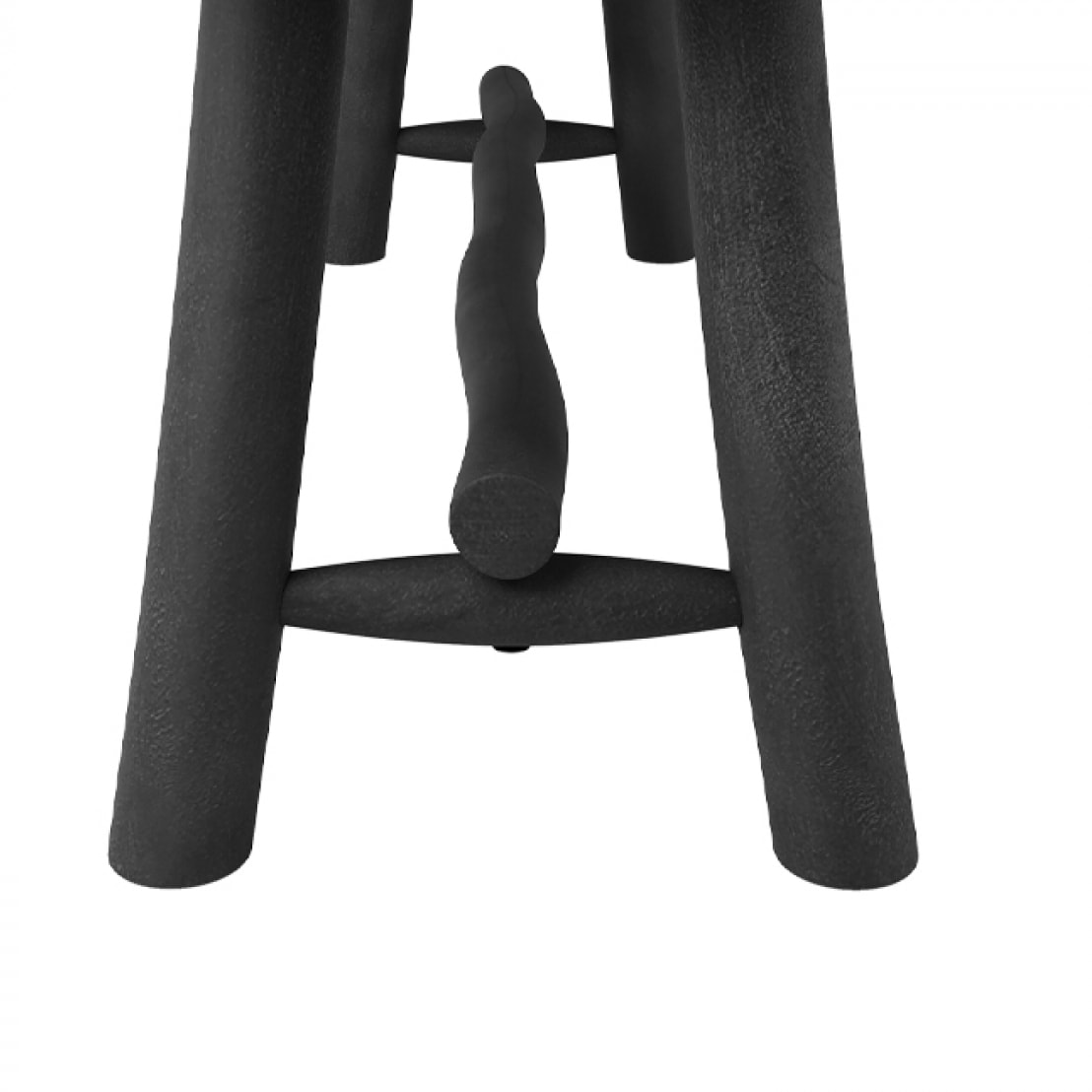 Banc noir en bois de manguier 110 cm - Toxis