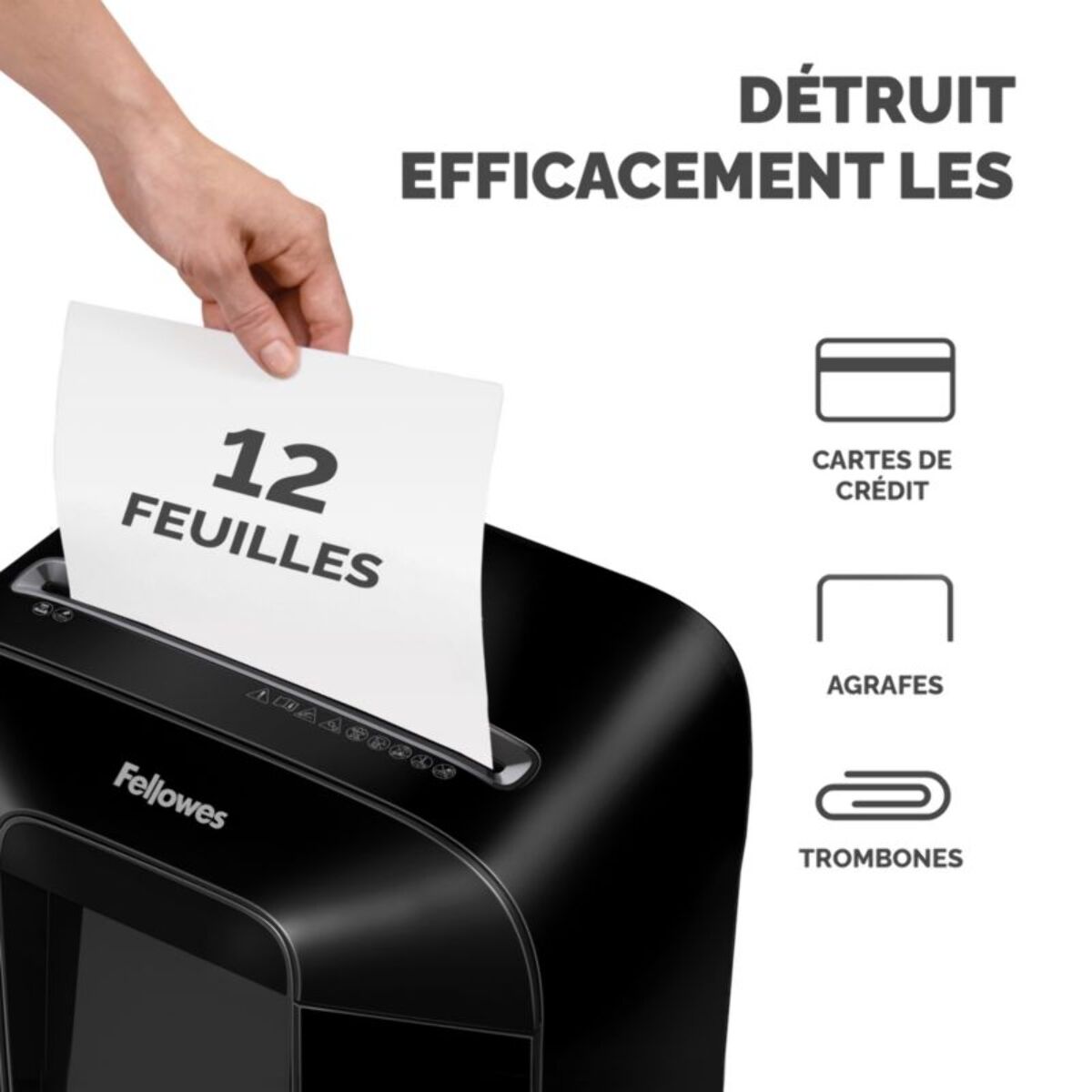 Destructeur FELLOWES MICROSHRED LX85 NOIR