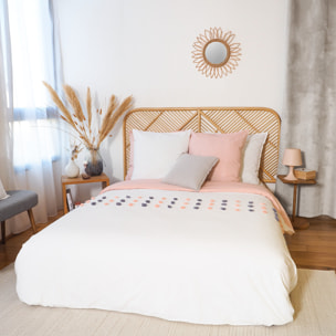 Parure housse de couette 3pcs 100% coton 57 fils poupie