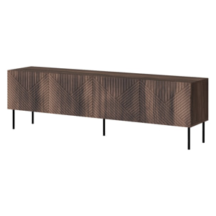 Salvador - meuble TV - effet bois - 4 portes - 191 cm - Bois