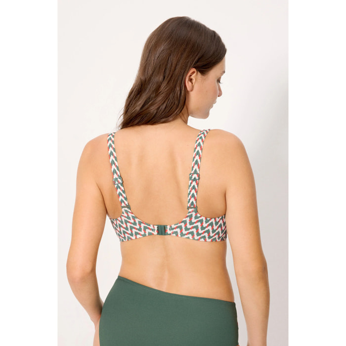 Top bikini contenitivo Verde
