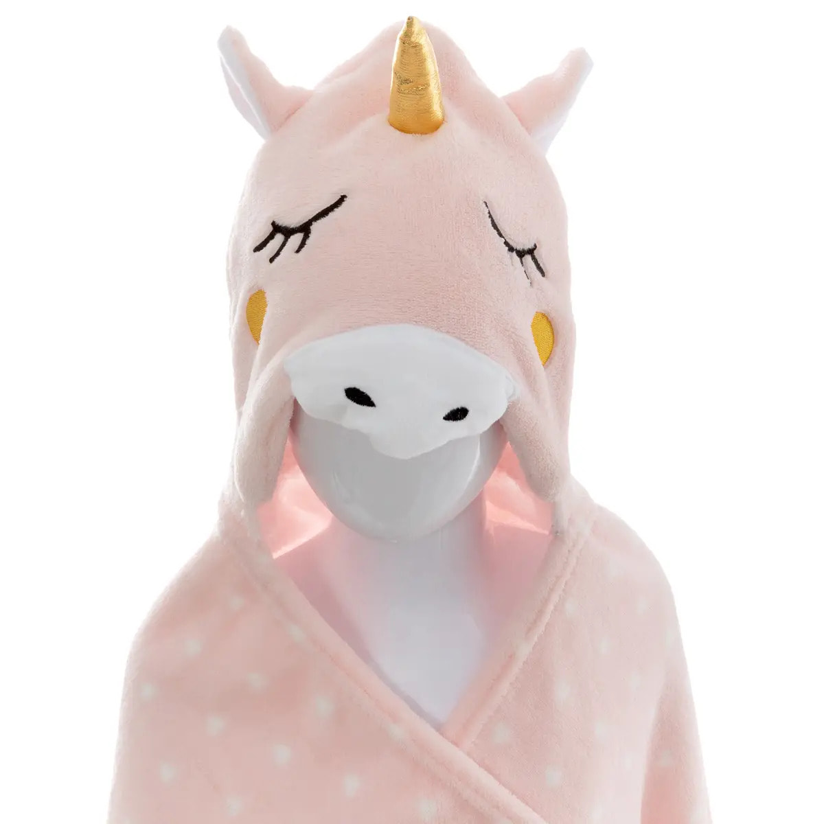Plaid à capuche licorne 100x140cm