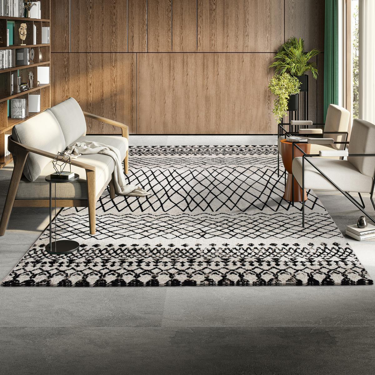 Tapis berbère tissé motifs tribaux JAGU