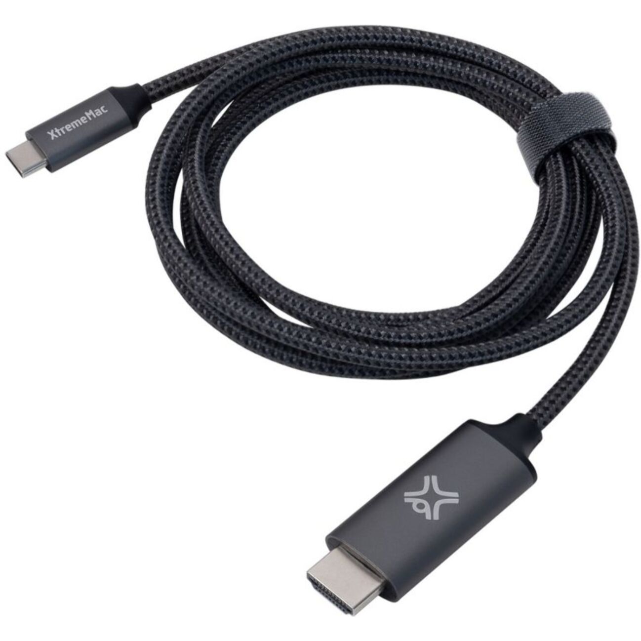 Adaptateur HDMI XTREMEMAC type C - HDMI male 2m nylon tressé gris