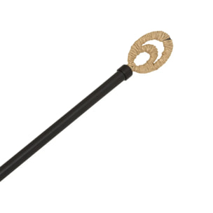 Tringle natura Elli210-380, noir en métal