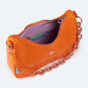 BOLSO SPLASH CROSSBODY BAGUETTE CARROT