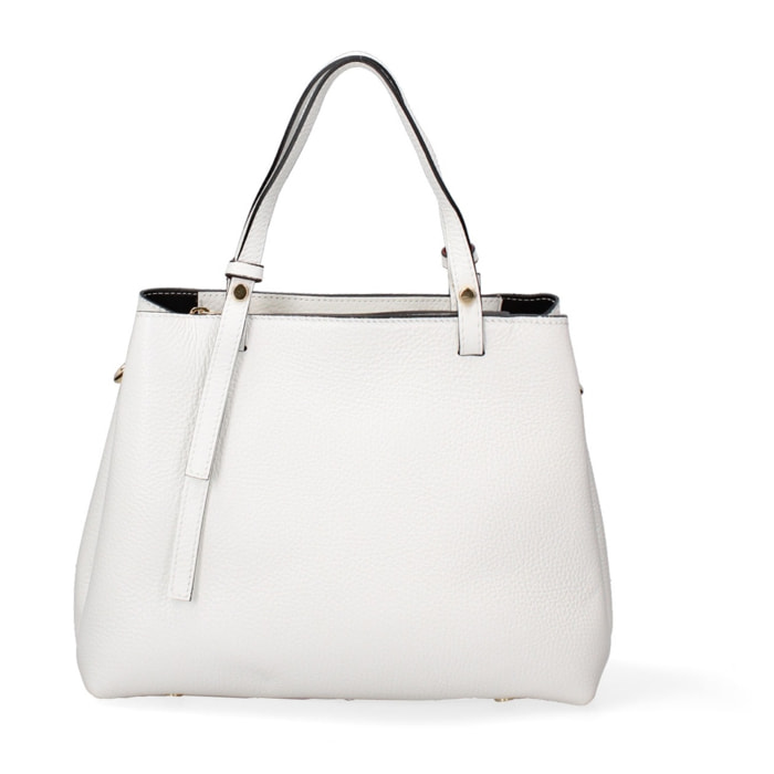 Borsa a mano da donna Made in Italy - Modello Novara Ultra - 100% pelle - 28.0 x 21.0 x 12.0 cm