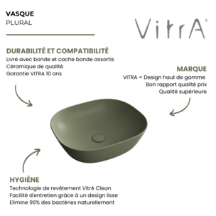 Vasque à poser Plural Clean vert mousse mat
