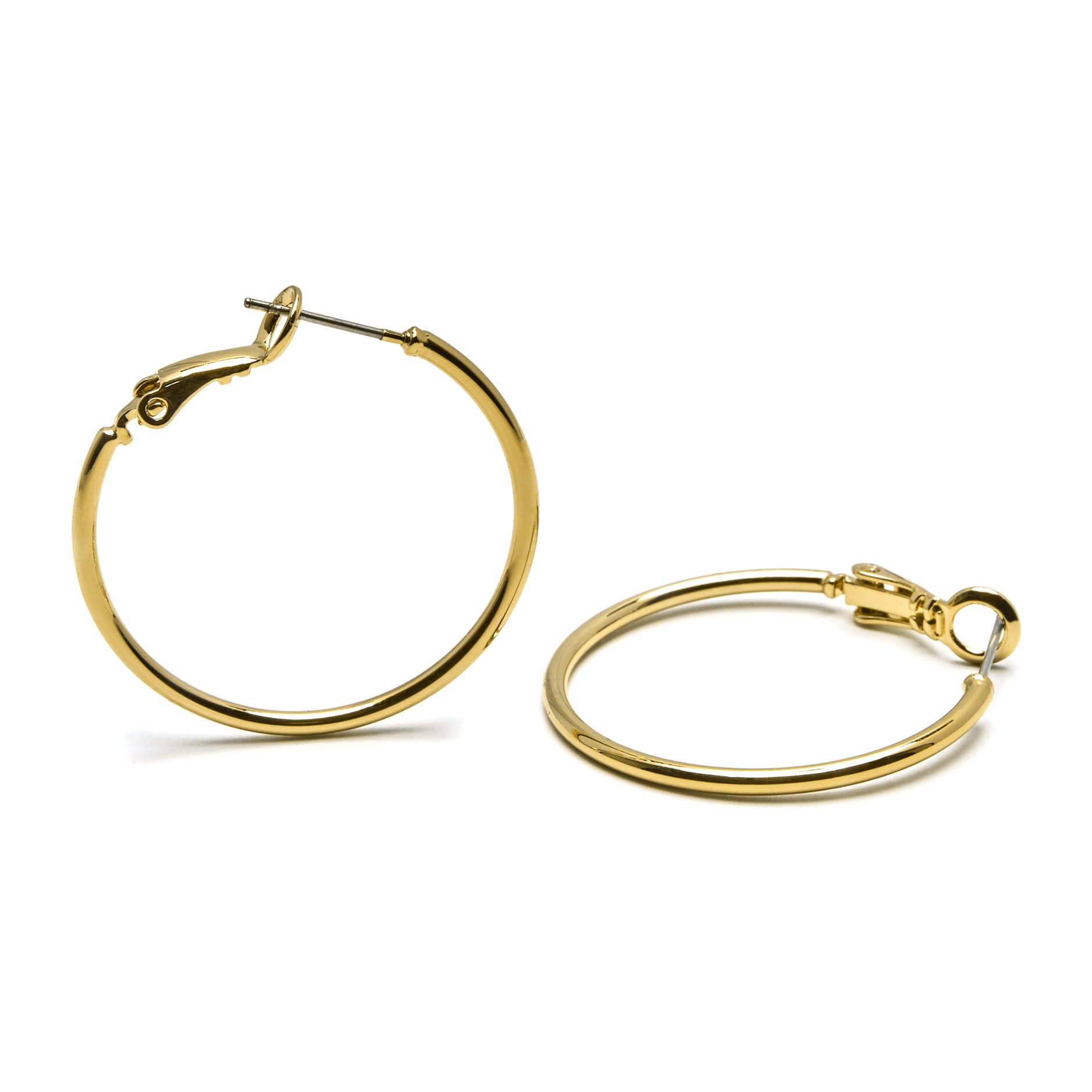 Pendientes de 30mm de diámetro acabado oro amarillo de 18k