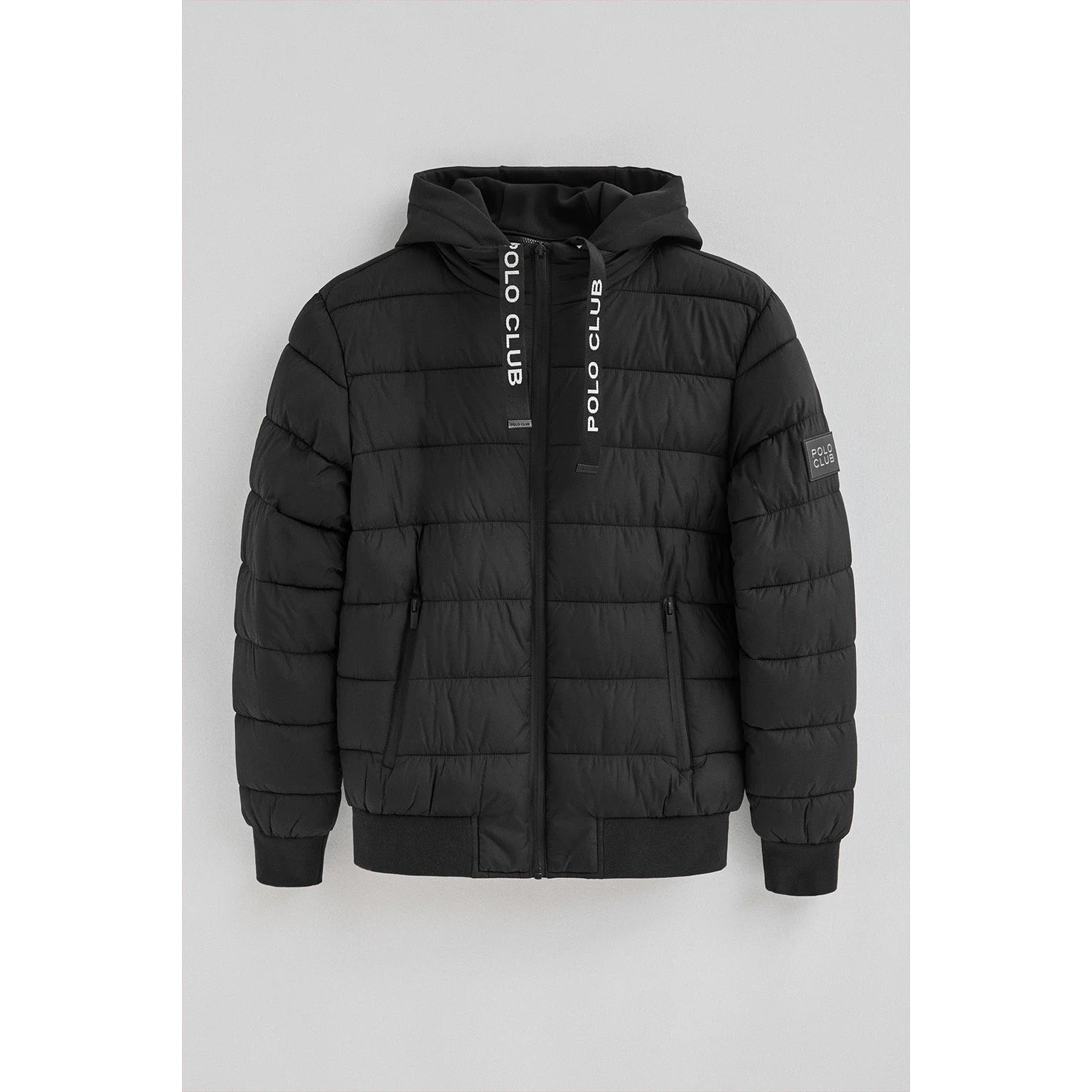 Giubbotto Comet nero con logo Polo Club