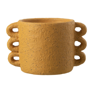 J-Line cachepot Zenia - céramique - ocre - medium - Ø 17.5 cm