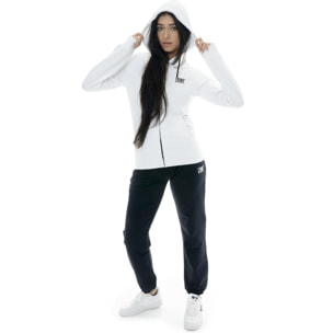 Tuta da donna in cotone non felpato con cappuccio e zip Leone Basic