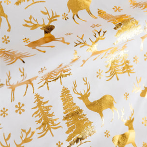TISSU FORET BLANC OR 28X300CM