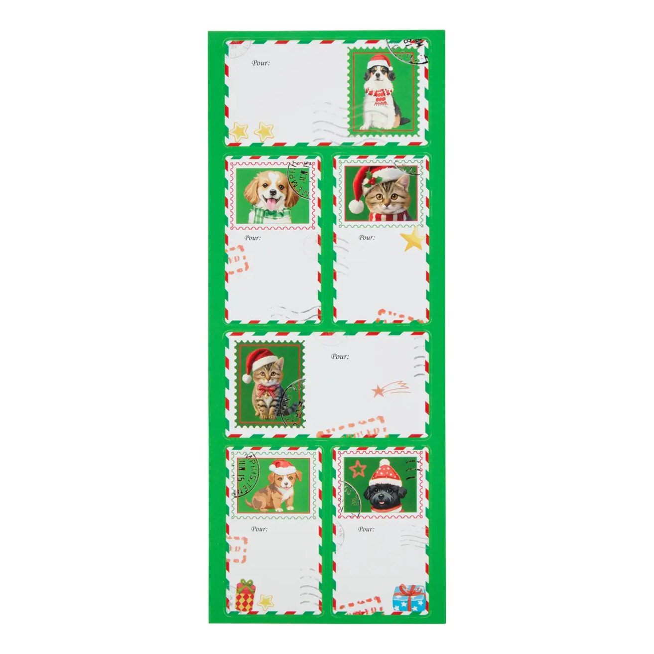 ETIQUETTES PQT KDO TIMBRES X6