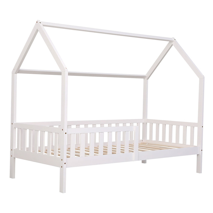 Lit cabane pour enfant 190x90cm blanc MARCEAU