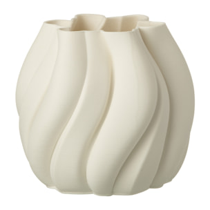 J-Line vase  3D Irréguler - porcelaine - blanc - Ø 23 cm