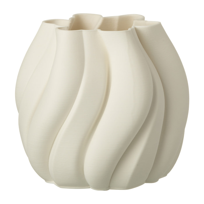 J-Line vase  3D Irréguler - porcelaine - blanc - Ø 23 cm