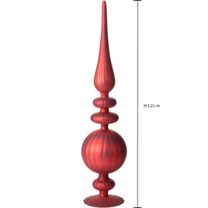 Glass topiary - Pezzi 1 - Colore Rosso - 12x52Hx12cm - Bianchi Dino