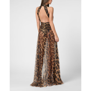PHILIPP PLEIN Long Dress LEOPARD