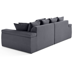 Sergio - canapé 4 places - assise profonde - en tissu - Gris