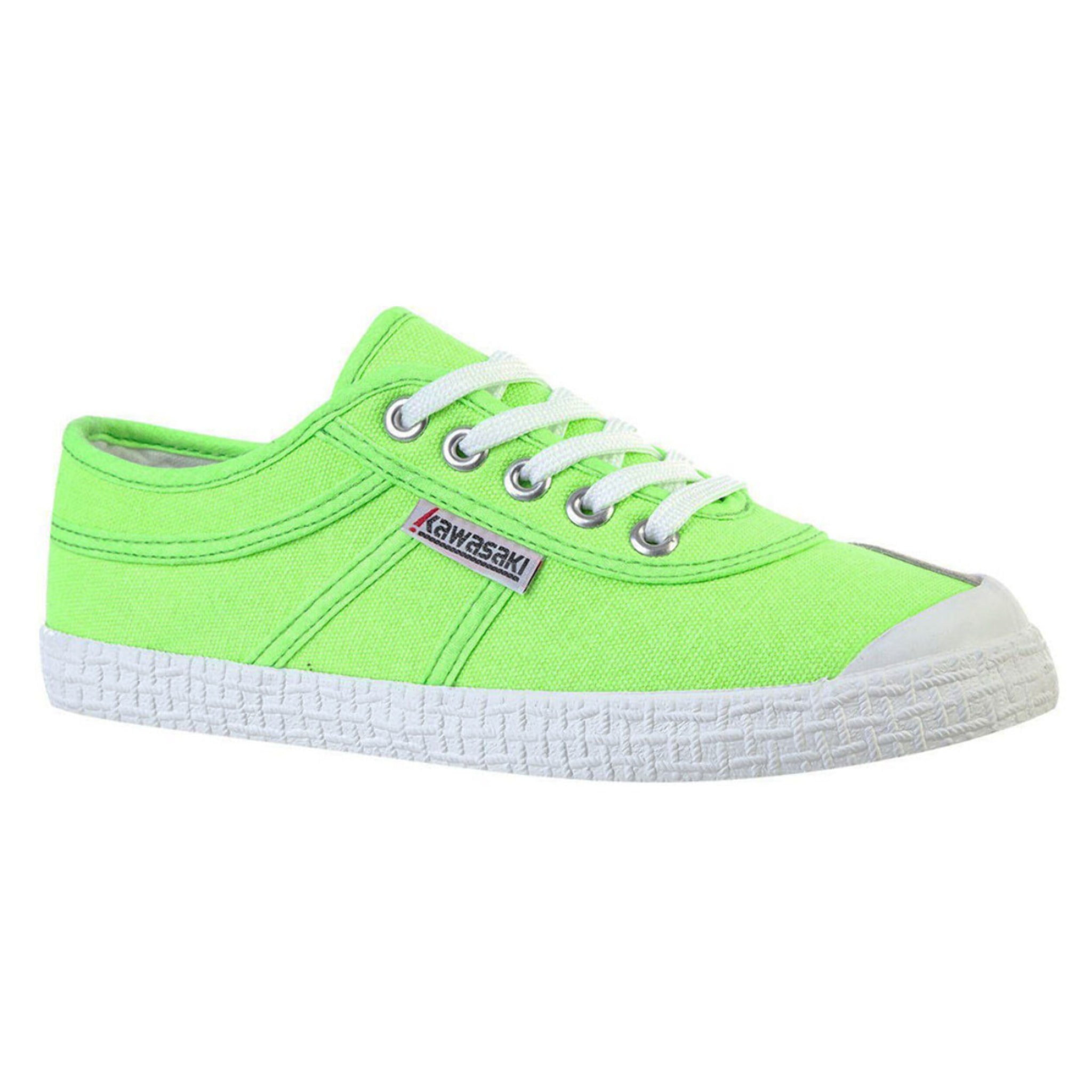 Zapatillas Sneaker para Hombre - KAWASAKI Original Neon Canvas Shoe K202428 3002 Green Gecko