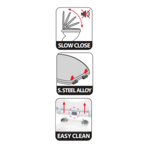 Charnières Inox pour abattant wc - Modèle HARRY Spirella