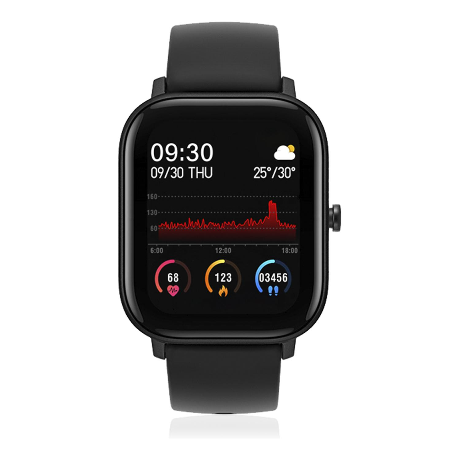 Smartwatch AK-P8 con monitorización de ritmo cardiaco, presión sanguínea, oxígeno en sangre, modo multideportivo y notificaciones.