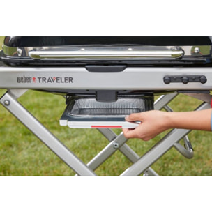 Barbecue gaz WEBER Traveler Black sur chariot, 63.5x34.3 cmcm