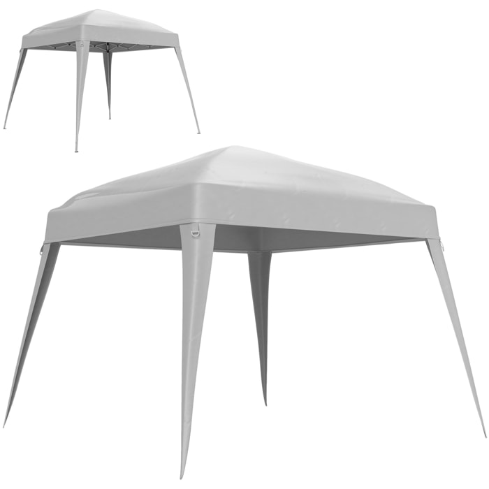 Toldo de Pérgola de Recambio 3x3m Techo de Repuesto para Carpa Plegable de Jardín de Tela Oxford con Protección UPF 50+ Impermeable Cierres de Velcro y Ganchos Elásticos Blanco