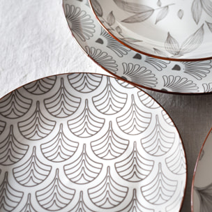 Lot de 6 petites assiettes à dessert, SASEBO