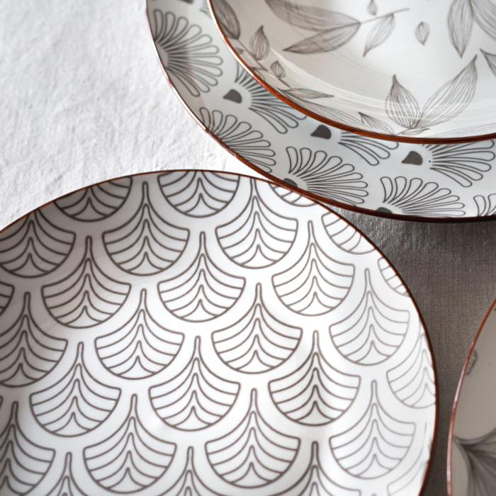 Lot de 6 petites assiettes à dessert, SASEBO