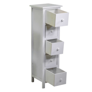 Mobiletto Eleonora Vacchetti bianco 5 cassetti cm25x28h92