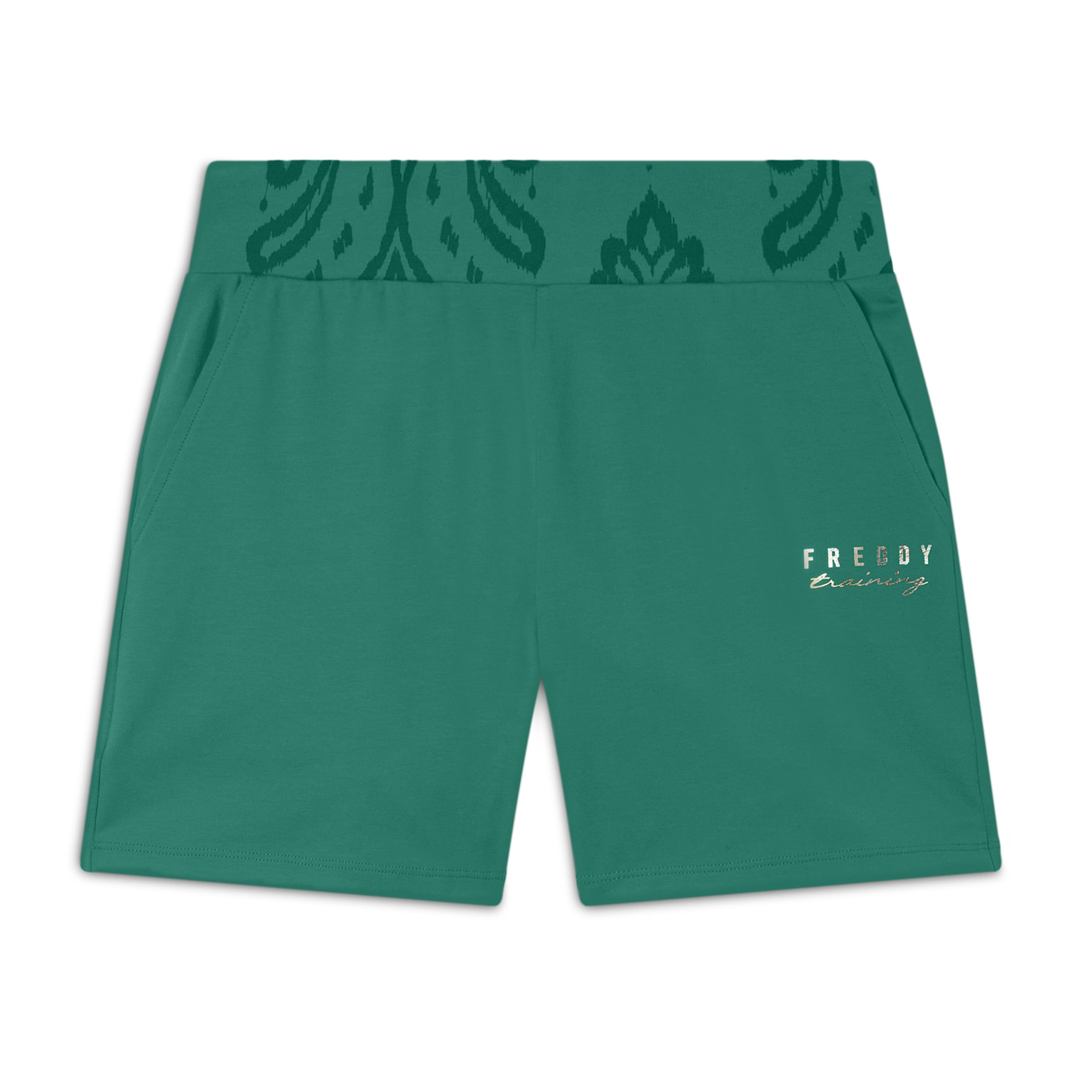 Short sportivi con fascia in vita floreale