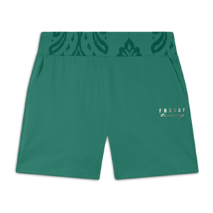 Short sportivi con fascia in vita floreale