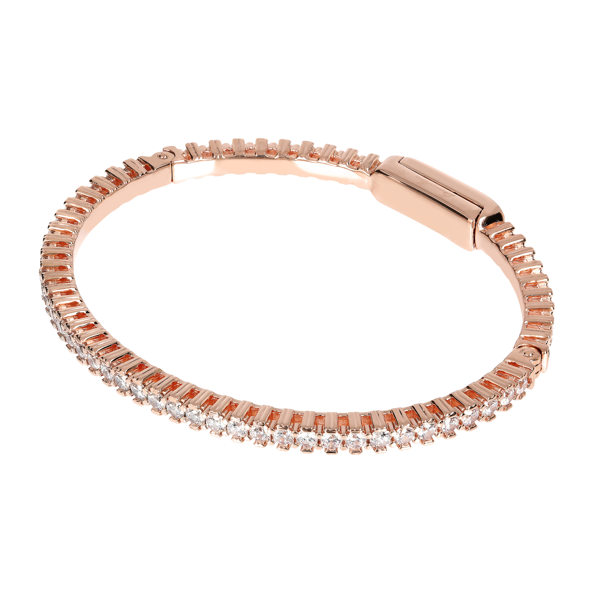 Bracciale Tennis Rigido con Cubic Zirconia