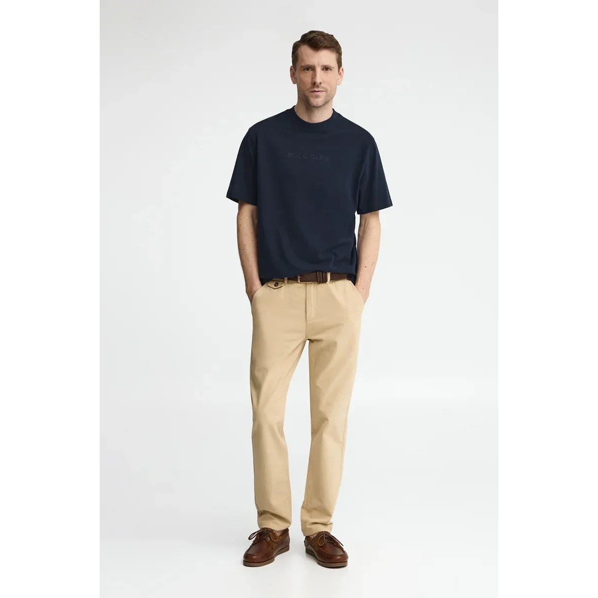 Camiseta azul marino de corte holgado con bordado Polo Club