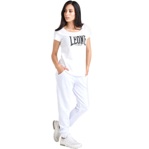 T-shirt a maniche corte da donna logo grande Luxury