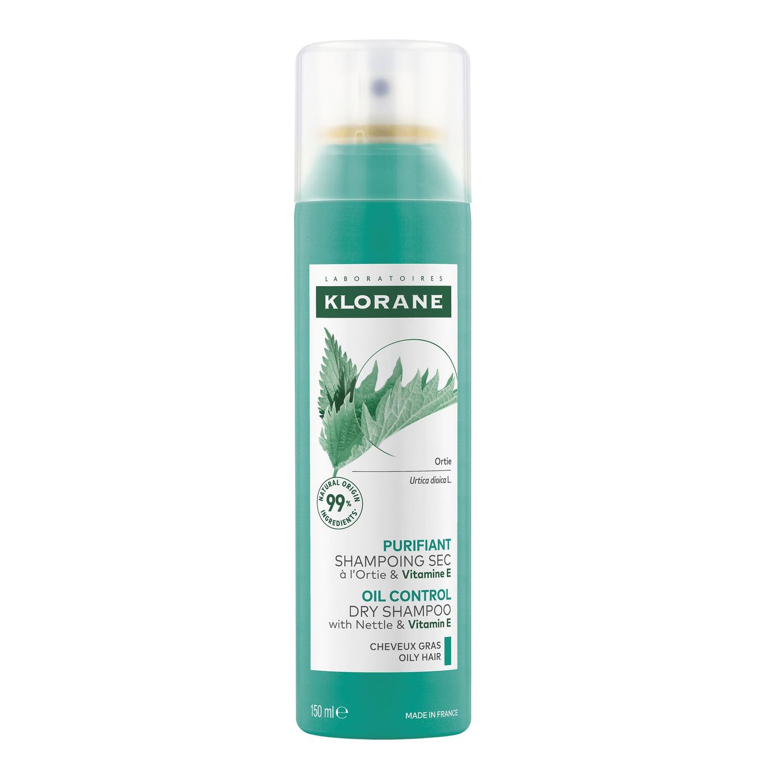 Ortie - Shampoing Sec - Spray Séboreducteur - cheveux gras - 150 ml