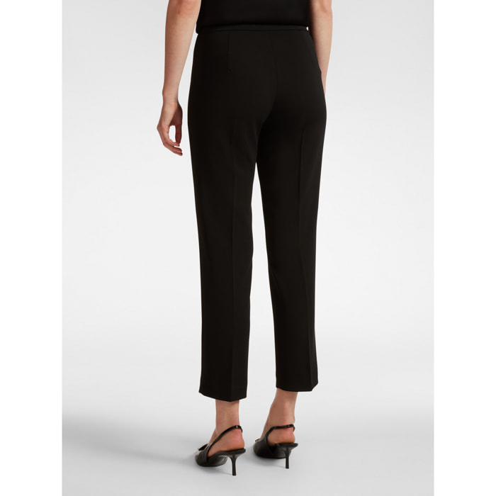 Elena Mirò - Pantalón recto de cady elástico - Negro
